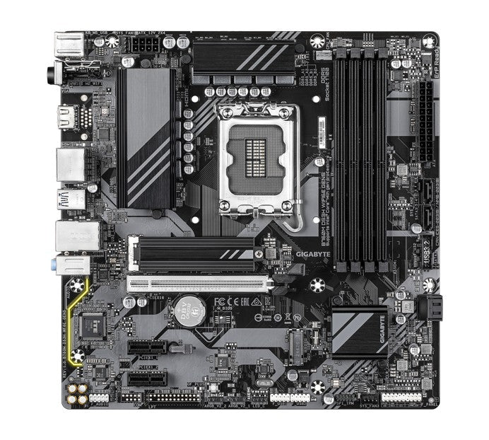 Gigabyte B760M DS3H WIFI6E GEN5 Intel LGA 1700 mATX Motherboard, 4x DDR5 ~256GB, 1x PCI-E x16, 2x M.2, 4x SATA,  5x USB 3.2, 6x USB 2.0 Gigabyte B760M DS3H WIFI6E GEN5 Intel LGA 1700 mATX Motherboard, 4x DDR5 ~256GB, 1x PCI-E x16, 2x M.2, 4x SATA,  5x USB 3.2, 6x USB 2.0